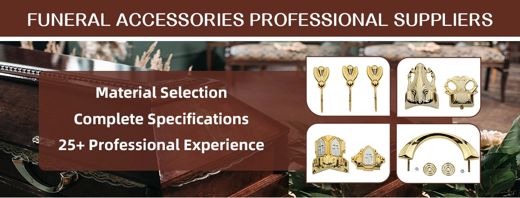 Casket Fittings Hardware Coffin Accessories Funeral Supplies Gold Plated Plastic Coffin Handles